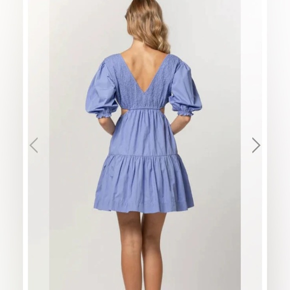 LUSANA Amanda Uprichard Midi Dress – Aero/Ivory, Size M - Picture 2 of 6